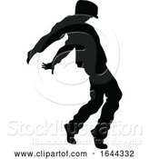 Vector Illustration of Street Dance Dancer Silhouette by AtStockIllustration