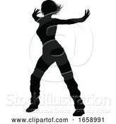 Vector Illustration of Street Dance Dancer Silhouette by AtStockIllustration