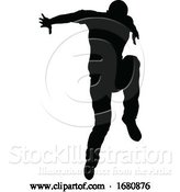 Vector Illustration of Street Dance Dancer Silhouette by AtStockIllustration