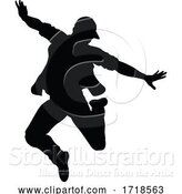 Vector Illustration of Street Dance Dancer Silhouette by AtStockIllustration