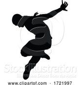 Vector Illustration of Street Dance Dancer Silhouette by AtStockIllustration