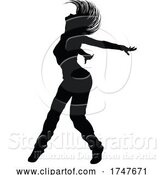 Vector Illustration of Street Dance Dancer Silhouette by AtStockIllustration