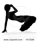 Vector Illustration of Street Dance Dancer Silhouette, on a White Background by AtStockIllustration