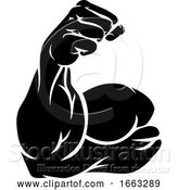 Vector Illustration of Strong Arm Showing Biceps Muscle by AtStockIllustration