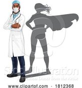 Vector Illustration of Super Hero Black Lady Female Doctor Superhero by AtStockIllustration
