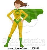 Vector Illustration of Super Hero Lady by AtStockIllustration