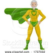 Vector Illustration of Super Hero Mature Guy by AtStockIllustration