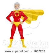 Vector Illustration of Superhero Mature Guy by AtStockIllustration