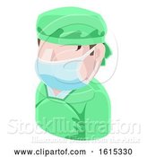 Vector Illustration of Surgeon Doctor Guy Avatar People Icon by AtStockIllustration