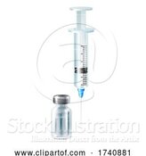 Vector Illustration of Syringe Injection Medicine Vials Medical Vaccine by AtStockIllustration