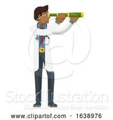 Vector Illustration of Telescope Spyglass Doctor Concept by AtStockIllustration