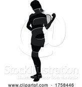 Vector Illustration of Tennis Silhouette Sport Player Lady by AtStockIllustration