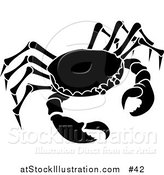 Vector Illustration of the Black Cancer Astrology Sign of the Zodiac, the Crab by AtStockIllustration