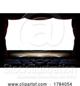 Vector Illustration of Theater or Theatre Movie Screen Cinema Background by AtStockIllustration