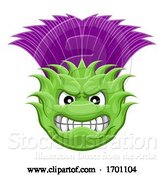 Vector Illustration of Thistle Plant Flower Mean Sports Mascot by AtStockIllustration