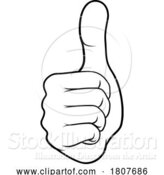 Vector Illustration of Thumbs up Hand like Ok Thumb by AtStockIllustration