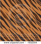 Vector Illustration of Tiger Animal Print Pattern Seamless Tile by AtStockIllustration