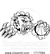Vector Illustration of Tiger Baketball Player Animal Sports Mascot by AtStockIllustration