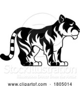 Vector Illustration of Tiger Chinese Zodiac Horoscope Animal Year Sign by AtStockIllustration