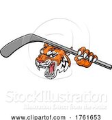 Vector Illustration of Tiger Ice Hockey Player Animal Sports Mascot by AtStockIllustration