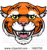Vector Illustration of Tiger Mascot Cute Happy Character by AtStockIllustration