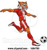 Vector Illustration of Tiger Soccer Football Player Animal Sports Mascot by AtStockIllustration