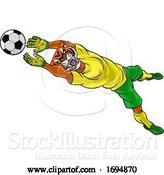 Vector Illustration of Tiger Soccer Football Player Animal Sports Mascot by AtStockIllustration