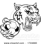 Vector Illustration of Tiger Soccer Football Player Animal Sports Mascot by AtStockIllustration