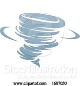 Vector Illustration of Tornado Twister Hurricane or Cyclone Icon Concept by AtStockIllustration