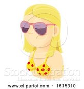 Vector Illustration of Tourist Lady Avatar People Icon by AtStockIllustration