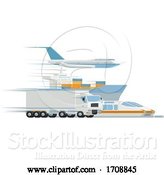 Vector Illustration of Transport Logistics Distributor Cargo Freight Art by AtStockIllustration