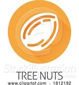 Vector Illustration of Tree Nut Almond Food Allergen Allergy Icon Concept by AtStockIllustration