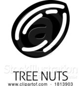 Vector Illustration of Tree Nut Almond Food Allergen Allergy Icon Concept by AtStockIllustration