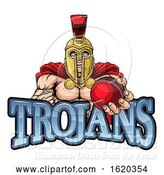 Vector Illustration of Trojan Spartan Cricket Sports Mascot by AtStockIllustration