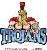 Vector Illustration of Trojan Spartan Golf Sports Mascot by AtStockIllustration
