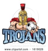 Vector Illustration of Trojan Spartan Soccer Football Sports Mascot by AtStockIllustration