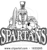 Vector Illustration of Trojan Spartan Soccer Football Sports Mascot by AtStockIllustration
