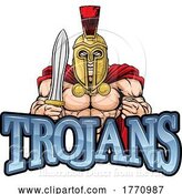 Vector Illustration of Trojan Spartan Sports Mascot by AtStockIllustration