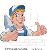 Vector Illustration of Trowel Construction Site Builder Handyman by AtStockIllustration