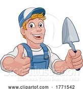 Vector Illustration of Trowel Construction Site Builder Handyman by AtStockIllustration