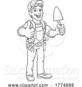 Vector Illustration of Trowel Construction Site Builder Handyman by AtStockIllustration