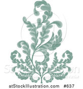 Vector Illustration of Turquoise Branches by AtStockIllustration