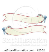 Vector Illustration of Two 3d Megaphone Banners by AtStockIllustration