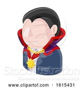 Vector Illustration of Vampire Guy Avatar People Icon by AtStockIllustration