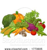 Vector Illustration of Vegetables Fruit Food Produce Illustration by AtStockIllustration