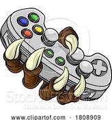 Vector Illustration of Video Gamer Game Gaming Controller Claw Hand by AtStockIllustration