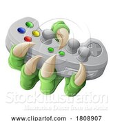 Vector Illustration of Video Gamer Game Gaming Controller Claw Hand by AtStockIllustration