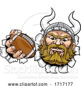 Vector Illustration of Viking American Football Sports Mascot by AtStockIllustration