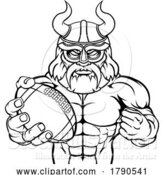 Vector Illustration of Viking American Football Sports Mascot by AtStockIllustration