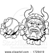 Vector Illustration of Viking Baseball Ball Sports Mascot by AtStockIllustration